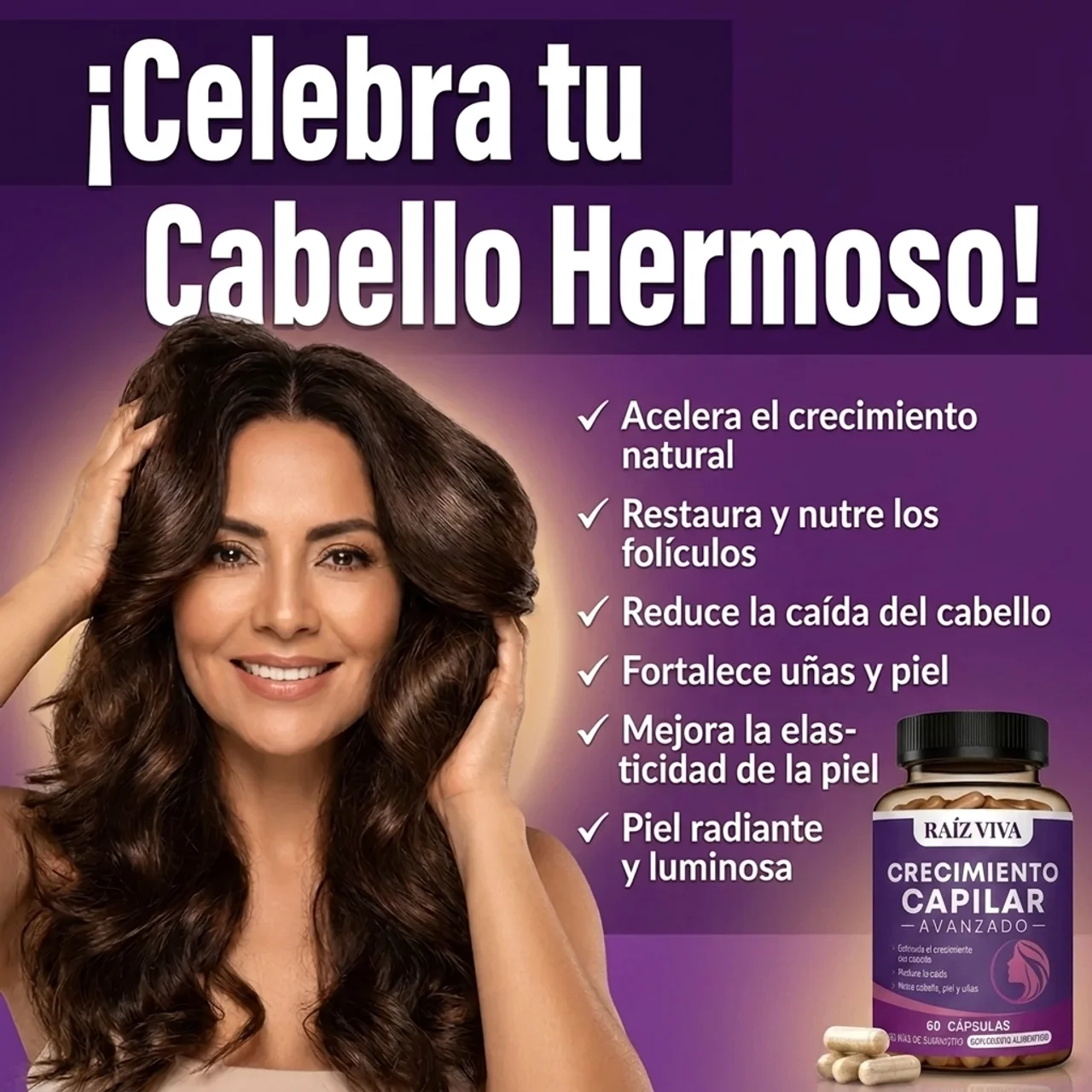 Raíz Viva | Suplemento Crecimiento Capilar Avanzado