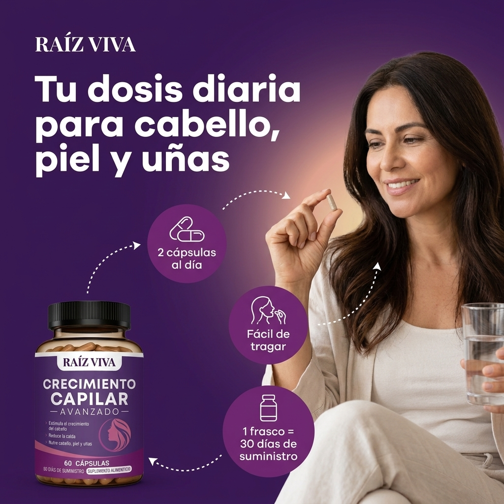 Raíz Viva | Suplemento Crecimiento Capilar Avanzado